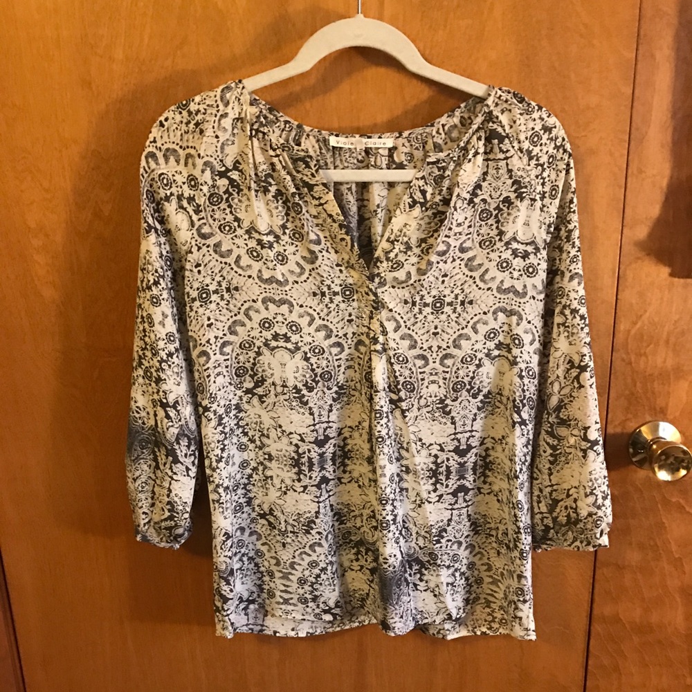 3/4 length sleeve blouse